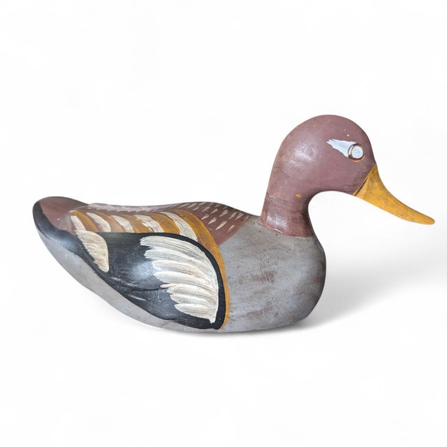 Antique Handmade Wooden Duck Decoys Made in Spain - A Pair For Sale - Image 4 of 18