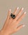 Circa 1990 Italian 18k Gold Ebony Wood and Diamond Statement Ring, Size 7.5 For Sale - Image 12 of 13