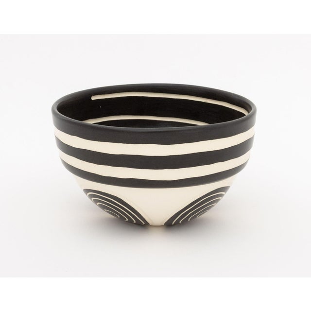 Black Ken Edwards Two Black and White Art Pottery Vessels For Sale - Image 8 of 16