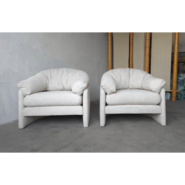 Large Scale Pair of Vintage Tub Barrel Chairs For Sale In Las Vegas - Image 6 of 11