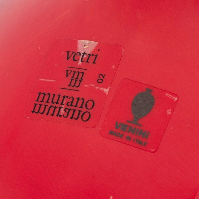 Modern Venini Murano Art Glass Bottle Vase, 1982 For Sale - Image 3 of 5