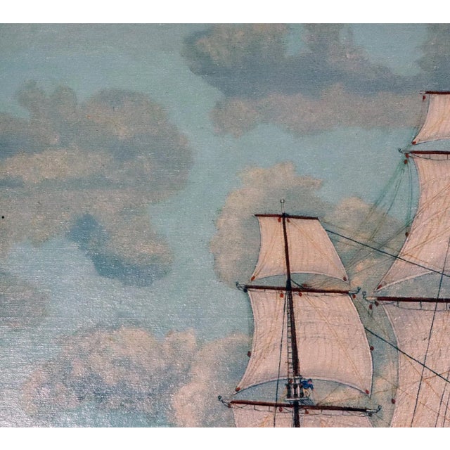 Large Marine Painting of the Frigate Essex by Will B. Robedee For Sale - Image 9 of 10