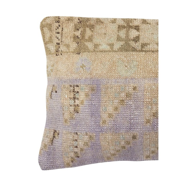 Add a touch of history and warmth to your space with this vintage handmade Turkish wool rug cushion cover. Crafted from...