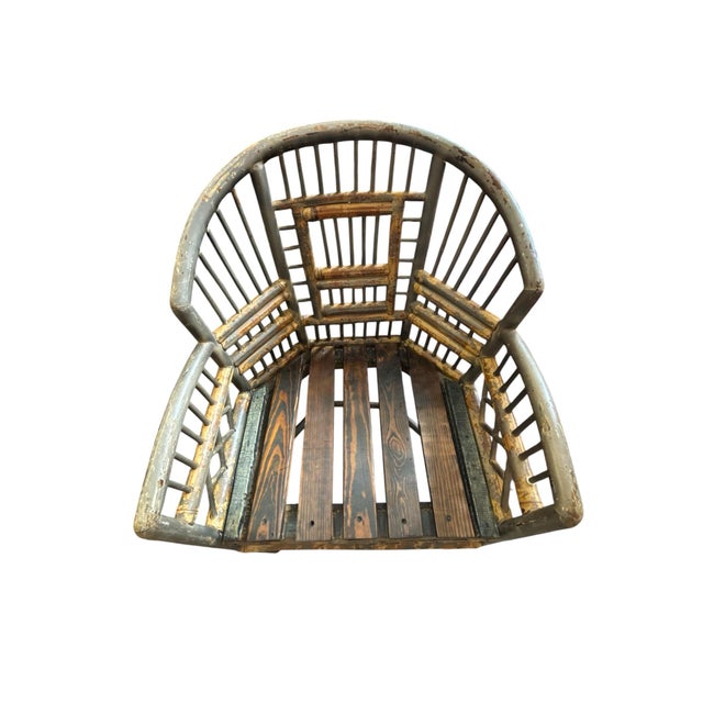 Delightful Brighton Pavillion inspired armchair with a refurbished solid wood seat with a twist of rustic chic! Featuring...