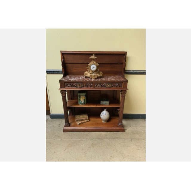 Wood Antique Neo-Gothic Credenza, 1880 For Sale - Image 7 of 12