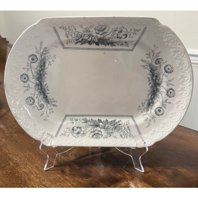Late 19th Century Johnson Bros. England “Sylvan” Platter For Sale - Image 6 of 12