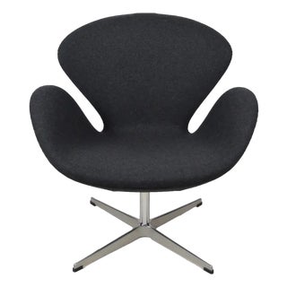 Modern Lounge Chair W Metal Star Base For Sale