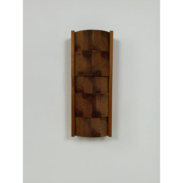 Wood Vintage Pine Wall Light, Sweden, 1970 For Sale - Image 7 of 11