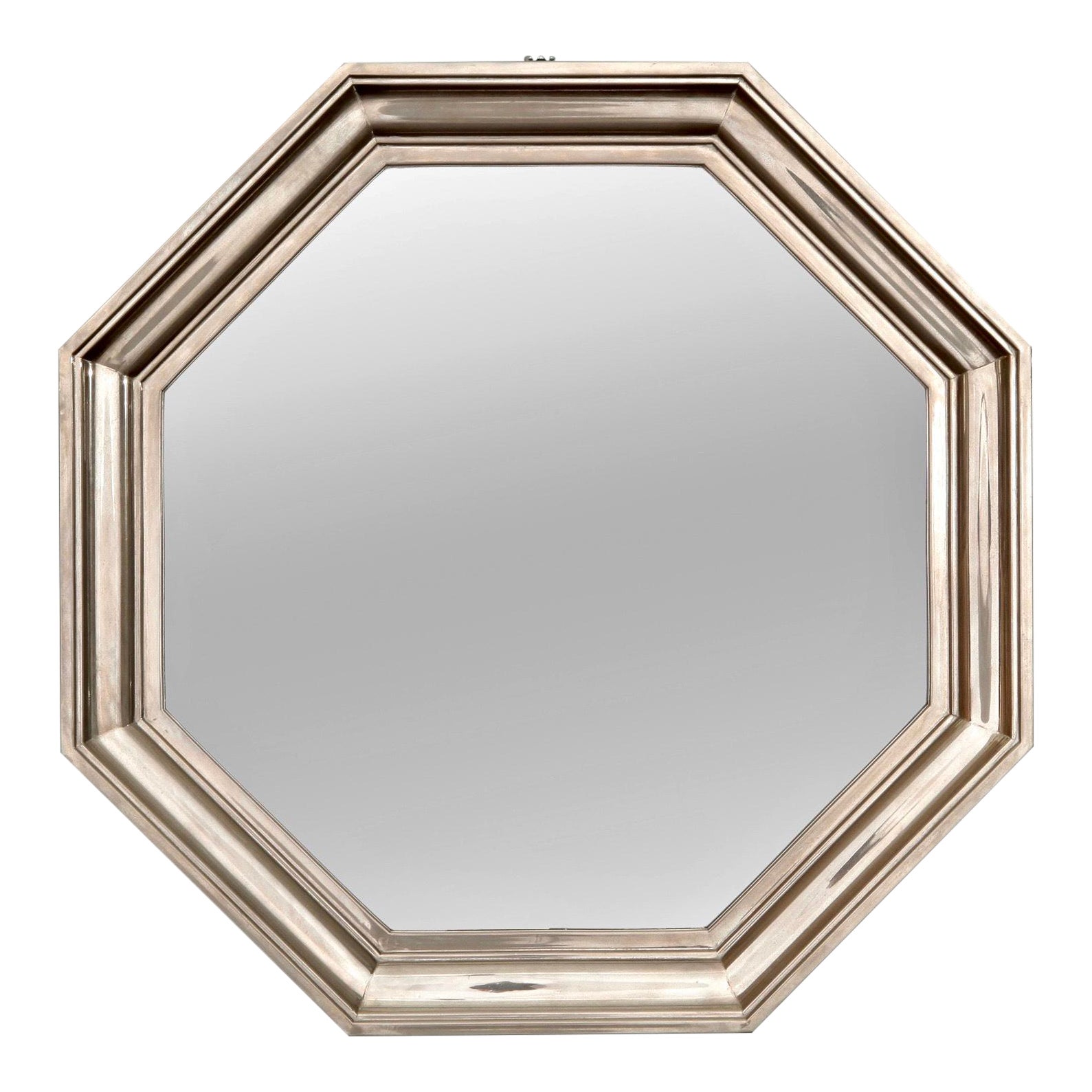 Art Deco Silver Metallic Octagonal Wall Mirror Chairish
