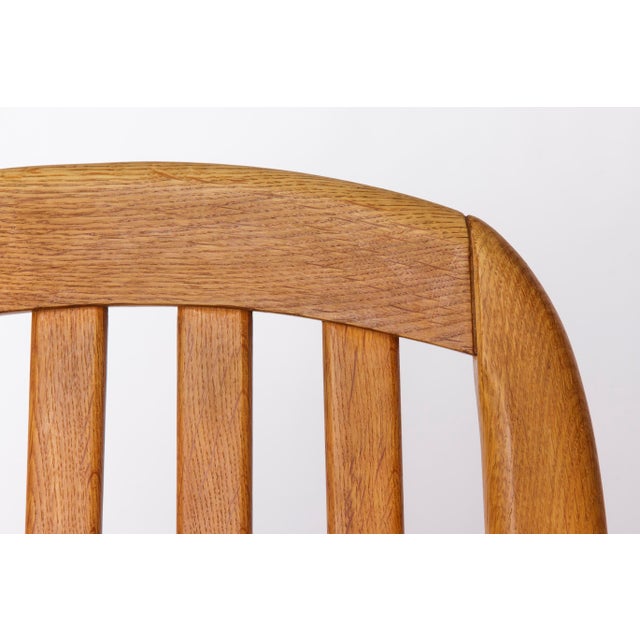 Beige Vintage Danish Oak Armchairs from Dyrlund, 1970s, Set of 5 For Sale - Image 8 of 13