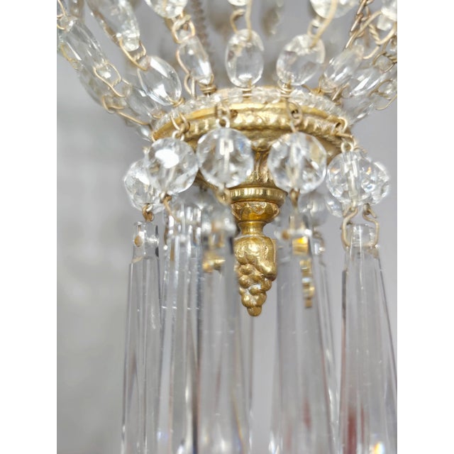Crystal Ceiling Lamp, Spain, 1950s For Sale - Image 4 of 12
