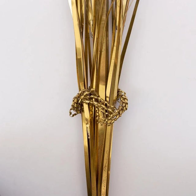 Hollywood Regency Wall Sculpture in Brass by Daniel d'Haeseleer, 1970s For Sale - Image 3 of 10