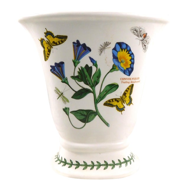 1970s Portmeirion 8 Inch Oval Versailles Vase in Botanic Garden-Trailing Birdweed For Sale