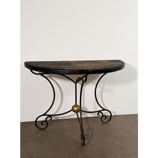 Vintage Italian Wrought Iron Console Table, 1940s For Sale - Image 12 of 12