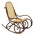Vintage Mid Century Modern Thonet Style Bentwood & Cane Rocker Rocking Chair (B) For Sale