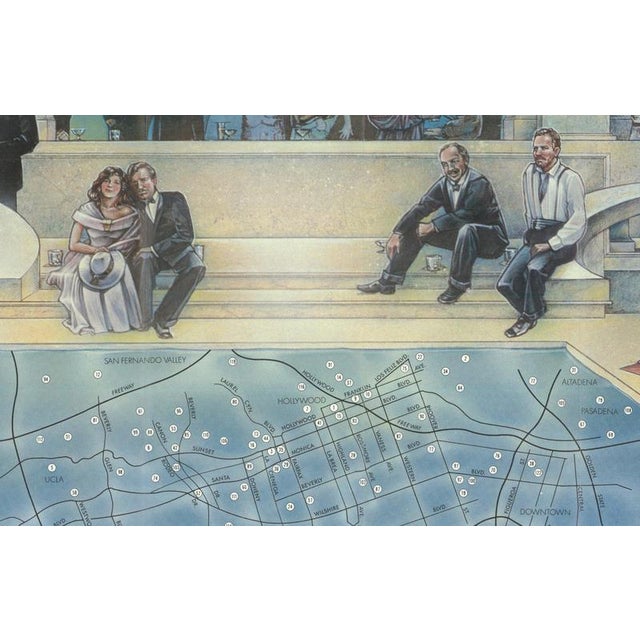 Vintage Literary Map of Los Angeles by Linda Ayriss, 1987 For Sale - Image 11 of 13