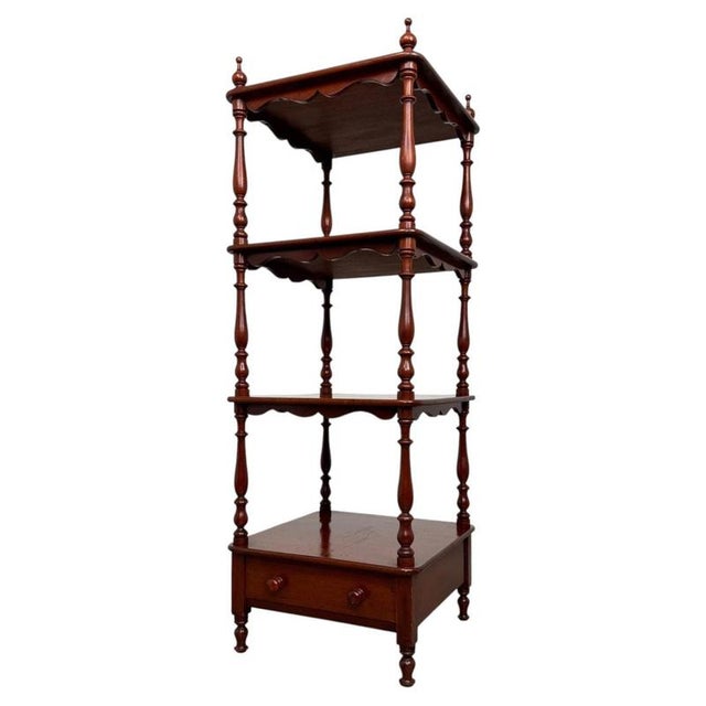 Antique English Mahogany Cabinet with Shelves, 1800s For Sale - Image 10 of 12