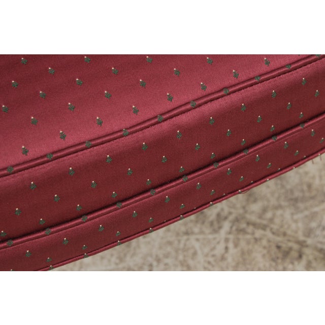 Pair of Hickory Chair Co Mahogany Queen Anne Upholstered Chairs For Sale - Image 9 of 17
