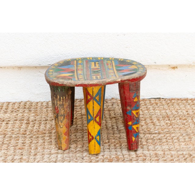 1950s Antique Tribal Motif Nupe Stool For Sale - Image 5 of 9