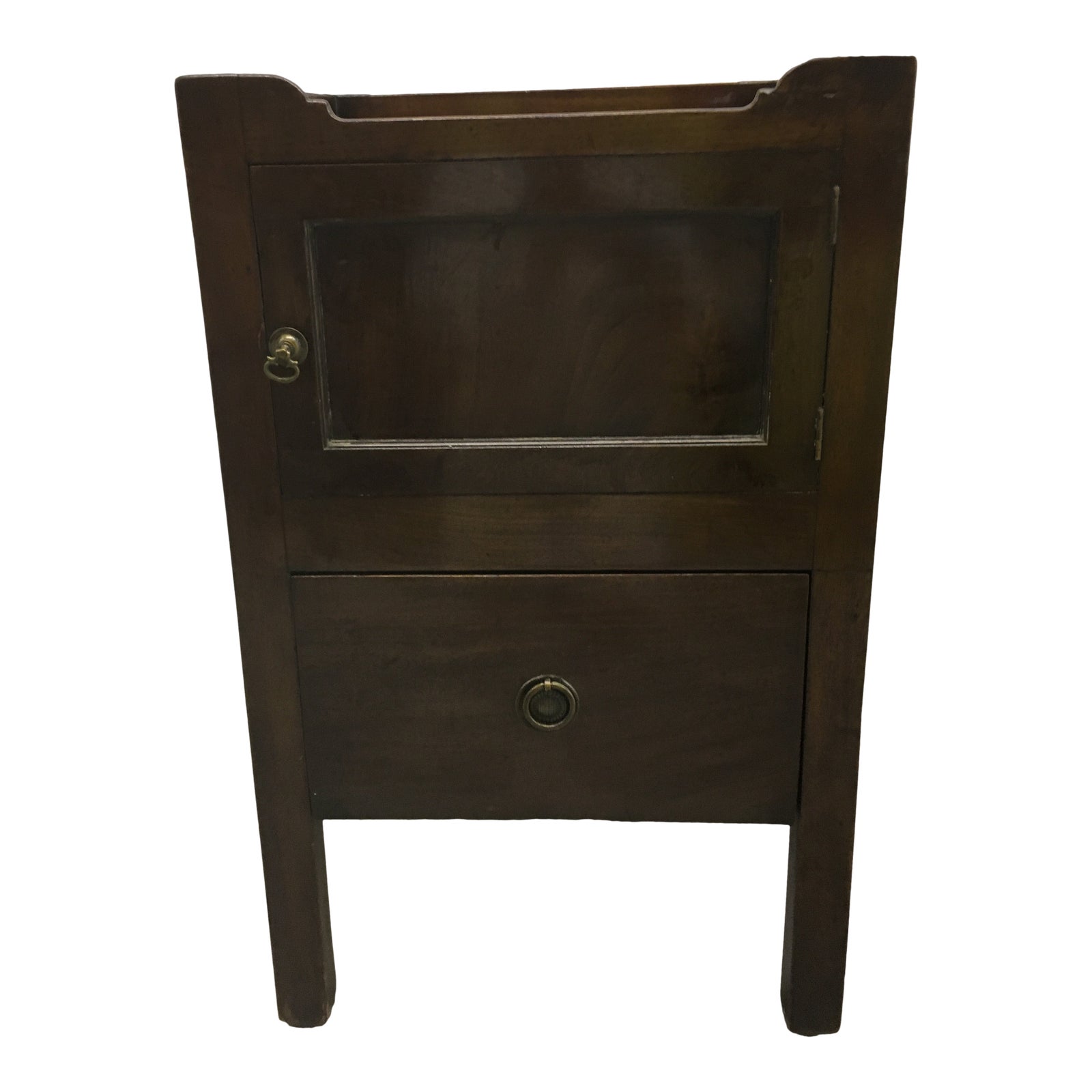 Antique Traditional Tray Top Bedside Table Chairish