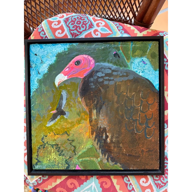 “Dead Skunk” Turkey Vulture Painting by LWren Walraven For Sale - Image 15 of 15