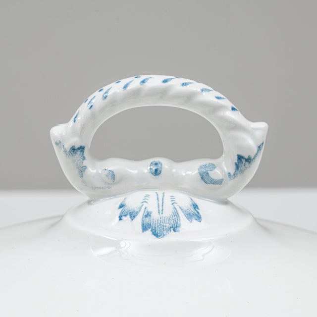 Off-white 20th Century Belgian Special Edition Porcelain Tureen With Lid For Sale - Image 8 of 18