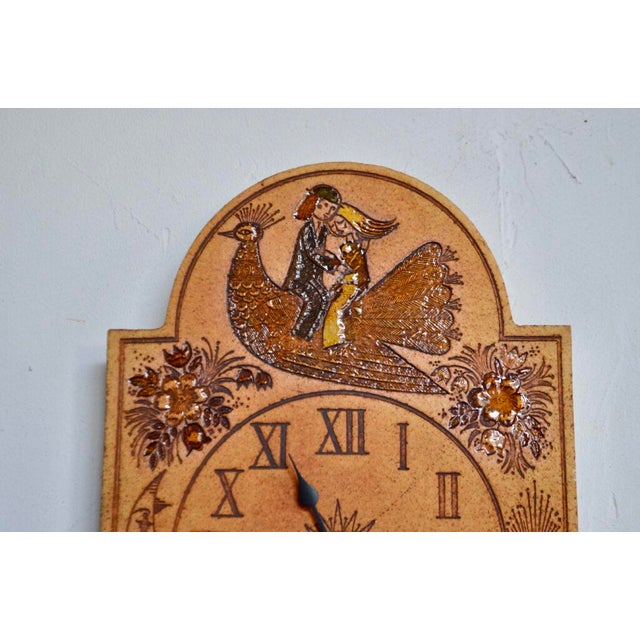 Mid-Century Modern Les amoureux de Peynet Clock by Roger Capron, France, Vallauris For Sale - Image 3 of 14