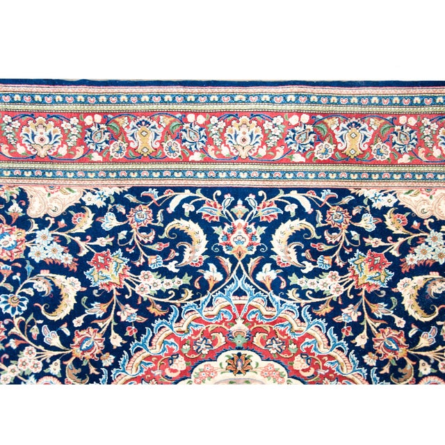Persian Vintage Persian Kashan Rug For Sale - Image 3 of 16