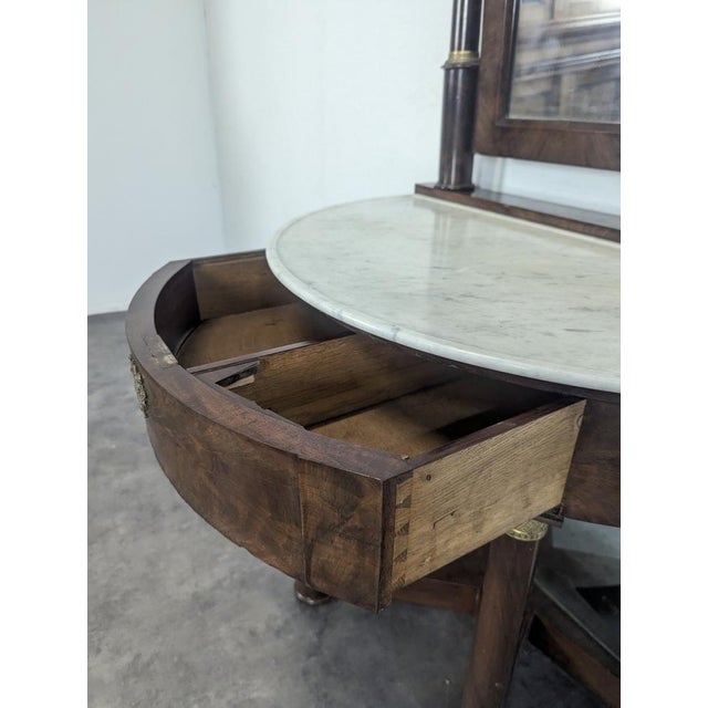 Brown Empire Half-Glazed Dressing Table For Sale - Image 8 of 12