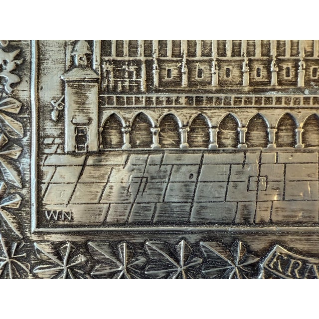 Silver Vintage Polish Metal and Wood Box For Sale - Image 8 of 12