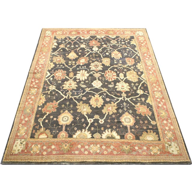 1940s Turkish Oushak Rug For Sale In Los Angeles - Image 6 of 6