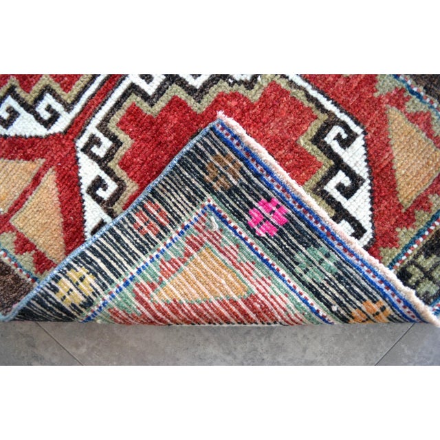 Hand Knotted Door Mat, Entryway Rug, Bath Mat, Kitchen Decor, Small Rug, Turkish Rug - 1′9″ × 2′9″ For Sale - Image 4 of 5