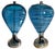 Art Glass Aqua Blue White Swirl Table Lamp For Sale - Image 15 of 18