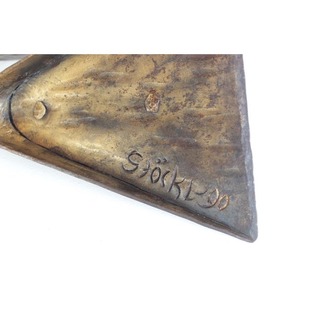 Bronzed Sculptural Fireplace Tools by Stöckl, 1990, Set of 4 For Sale - Image 18 of 18