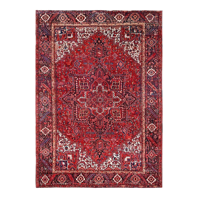 1960 Red Vintage Bohemian Persian Rug For Sale