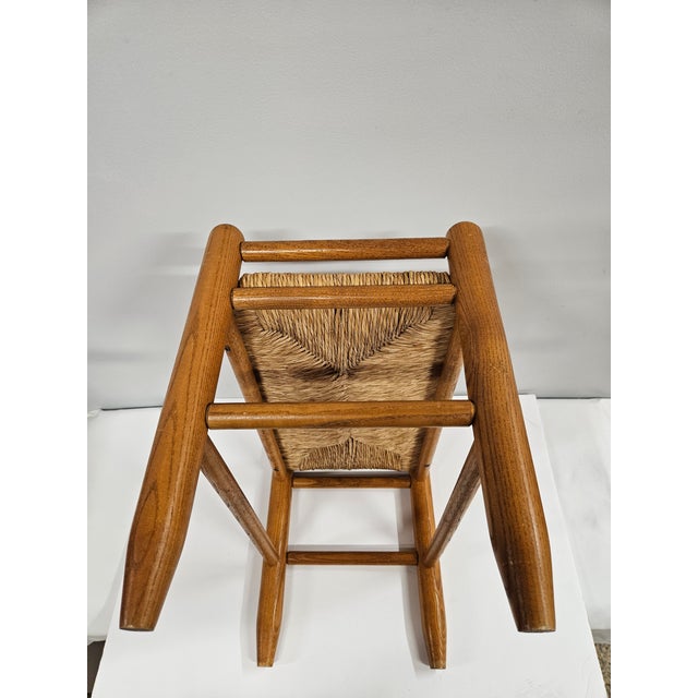Danish Modern Rush Seat Footstool For Sale - Image 12 of 14