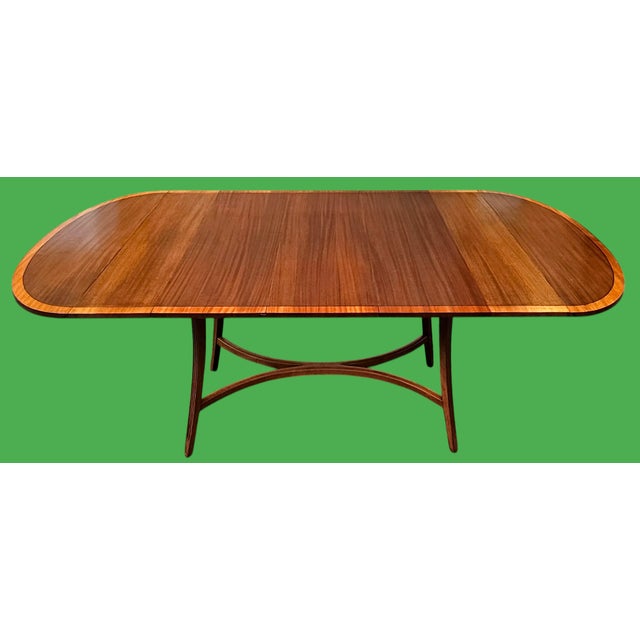 Mid-Century Modern Vintage Charak "Danbury" Mahogany Drop Leaf Dining Table W/3leaves For Sale - Image 3 of 7