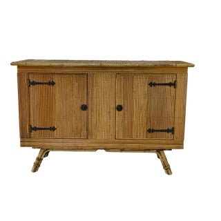 Vintage Rattan Sideboard, 1960s For Sale