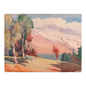 'Early Queenstown' by Douglas Badcock, New Zealand Plein Air, Queen Elizabeth II Collection