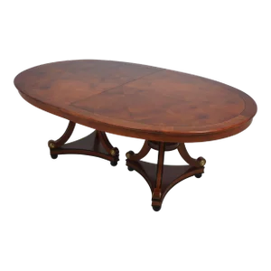 Century Neoclassical Oval Dining Room Table