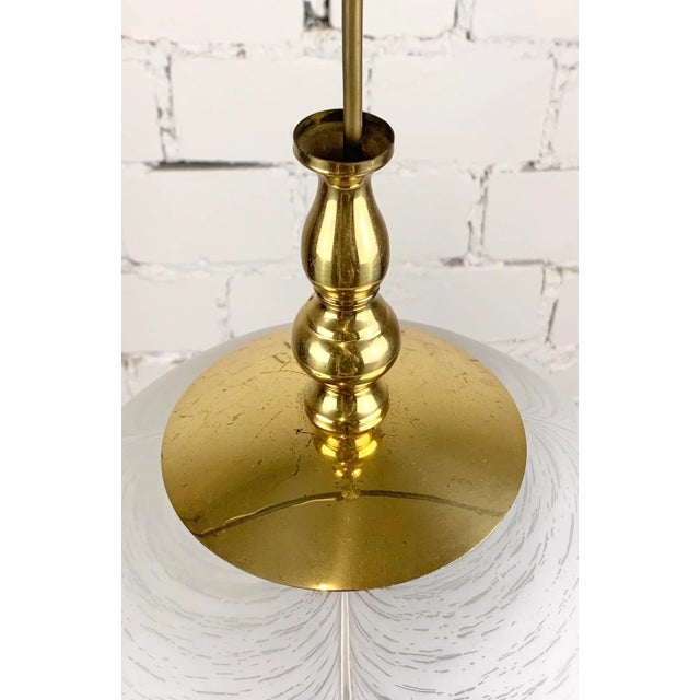 Metal Vintage Glass Pendant Lamp, 1970s For Sale - Image 7 of 9