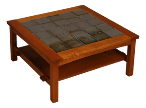 Stickley Mission Collection Tile Top Square Oak Coffee Table