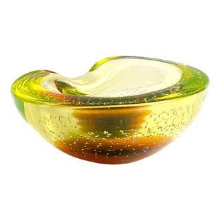 Murano Uranium Glass Sommerso Bowl by Galliano Ferro, Italy, 1950s For Sale