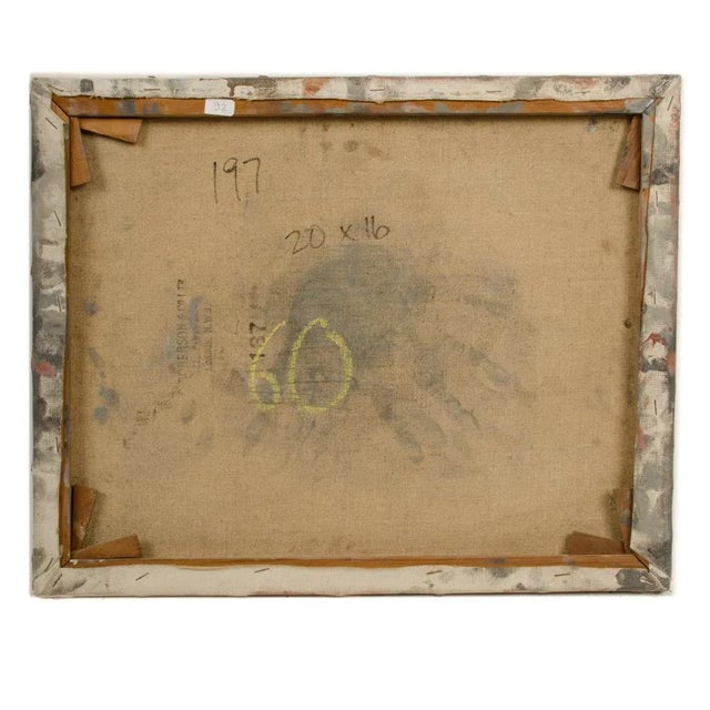 Mid 20th Century Mid 20th Century "Green Burst" Abstract Oil Painting by Newton Hayden Stubbing For Sale - Image 5 of 6