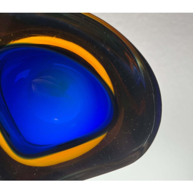 Vintage Italian Sommerso Murano Glass Bowl, 1970s For Sale - Image 12 of 18