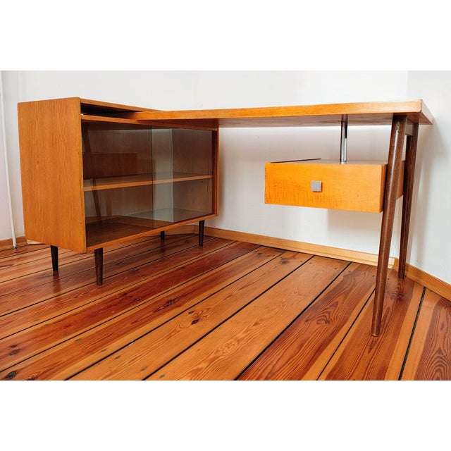 Wood Desk from Up Zavody, Czechoslovakia, 1960s, Set of 2 For Sale - Image 7 of 17