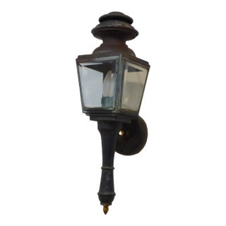 Vintage Copper Lantern Sconce For Sale