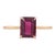 2.2ct Ruby Solid 14k Gold Emerald Cut Solitaire Ring Size 6.75 For Sale