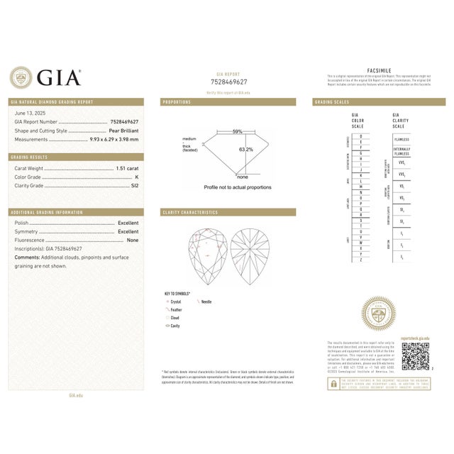 1.51 Ct Gia Certified Natural Pear Diamond Pendant For Sale - Image 10 of 10