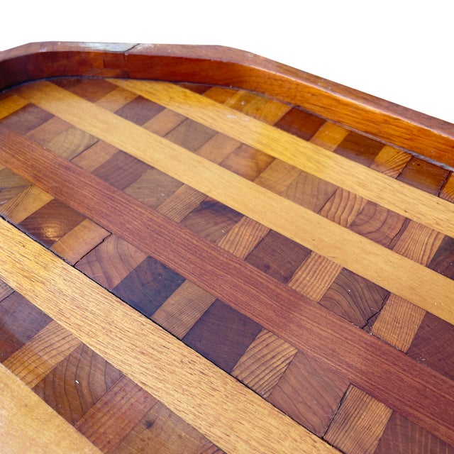 Mid-Century Modern 1960s Folk-Art Style Drink Tray. For Sale - Image 3 of 6